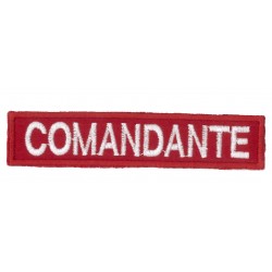 Sicur.an Patch ricamato scritta comandante personalizzabile