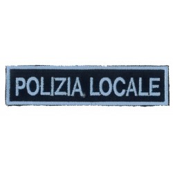 Sicur.an Scritta ricamata polizia municipale e locale Personalizzabile
